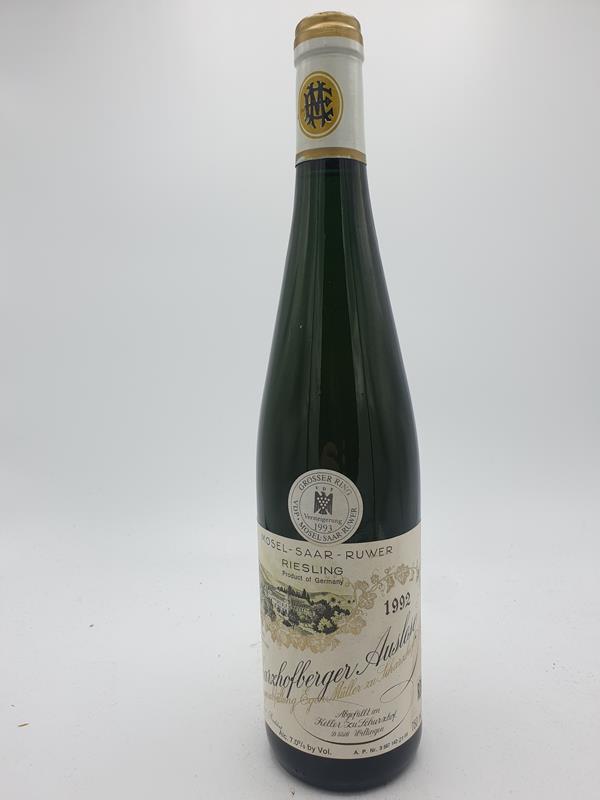 Egon Mller zu Scharzhof - Scharzhofberger Riesling Auslese Versteigerungswein 1992